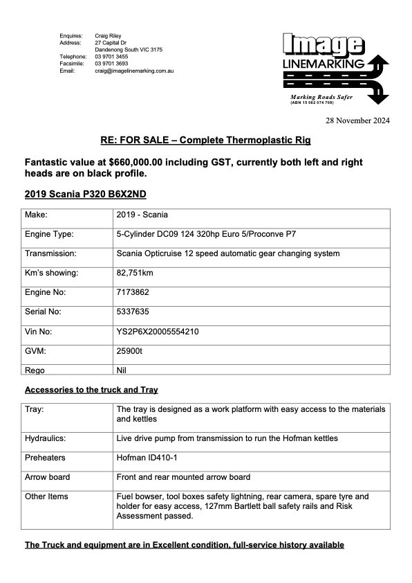 For Sale Thermo Rig Image Linemarking