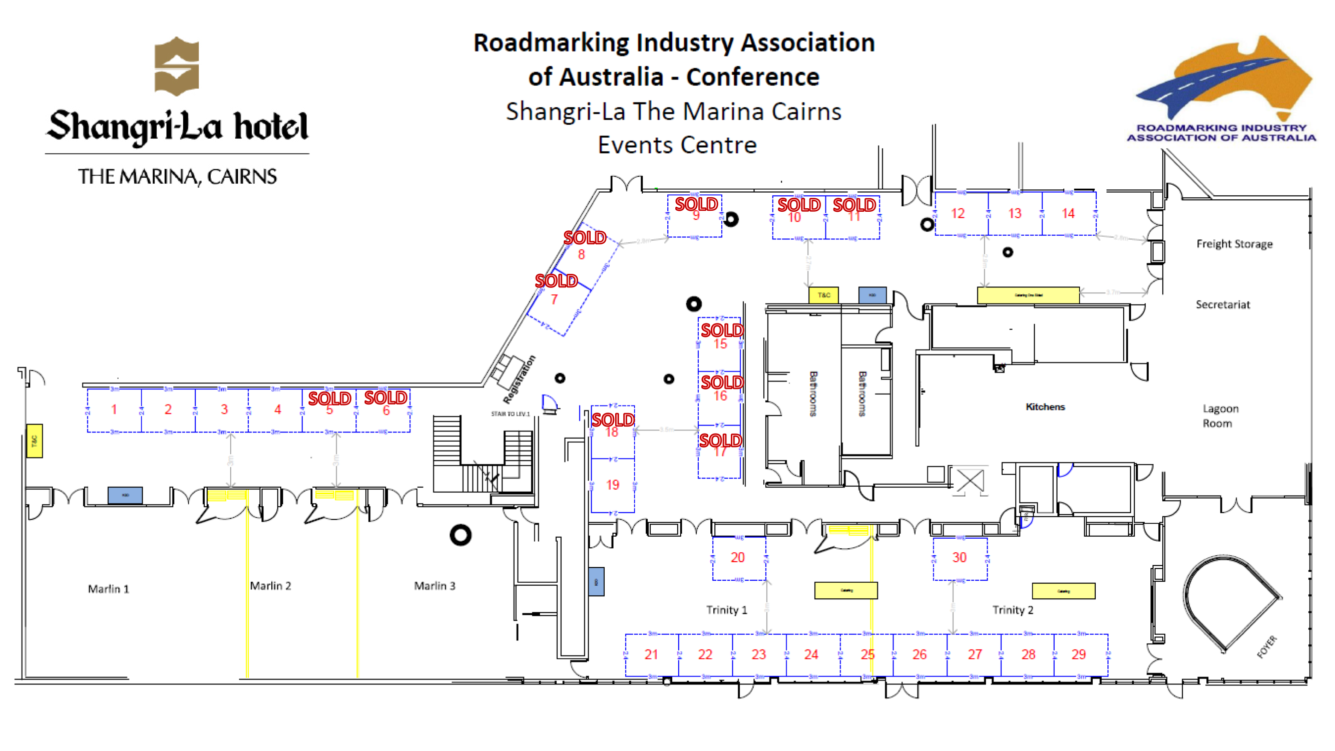 National Conference 2024 - Cairns Shangri La - Exhibition Floorplan