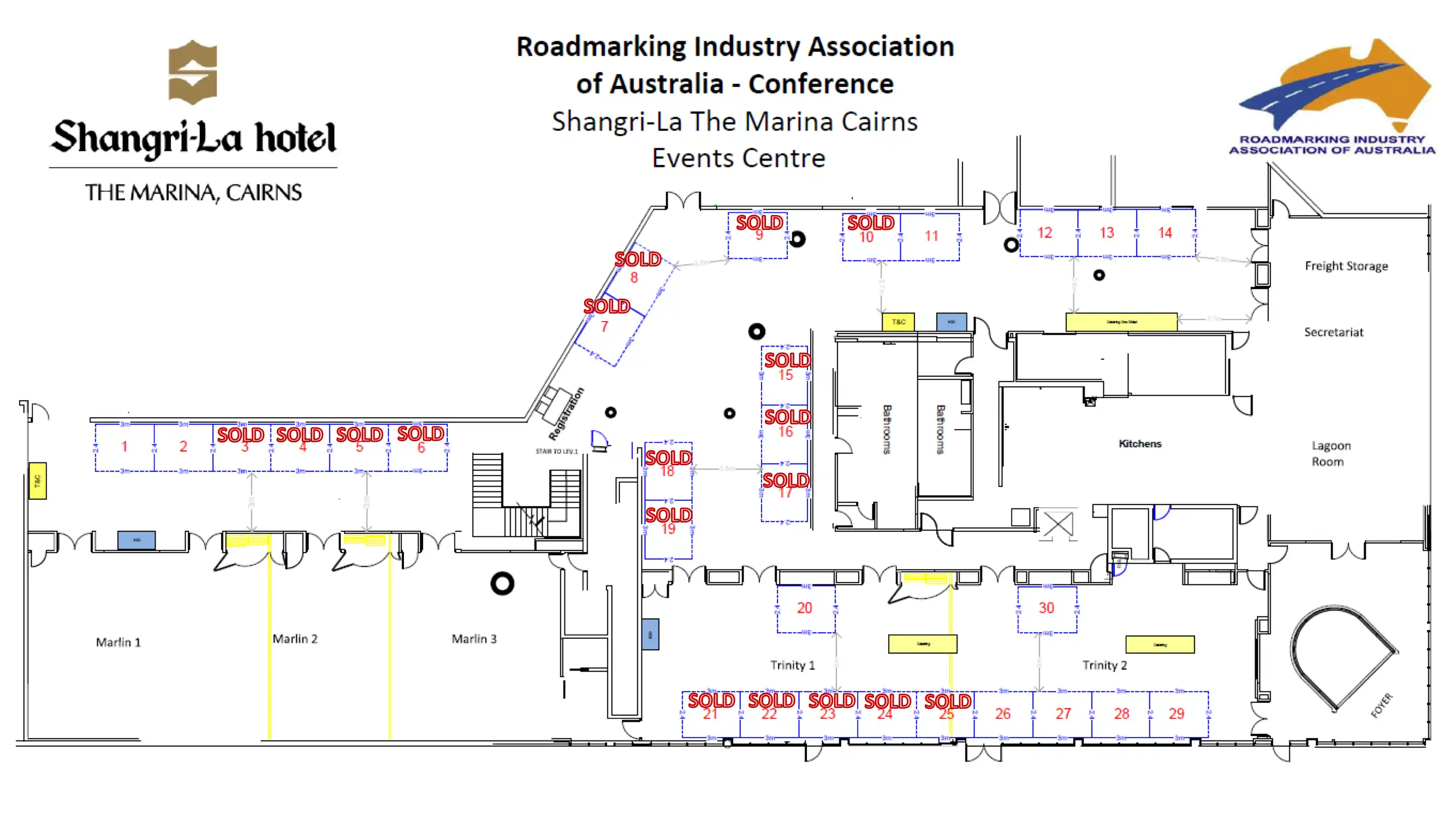 National Conference 2024 - Cairns Shangri La - Exhibition Floorplan